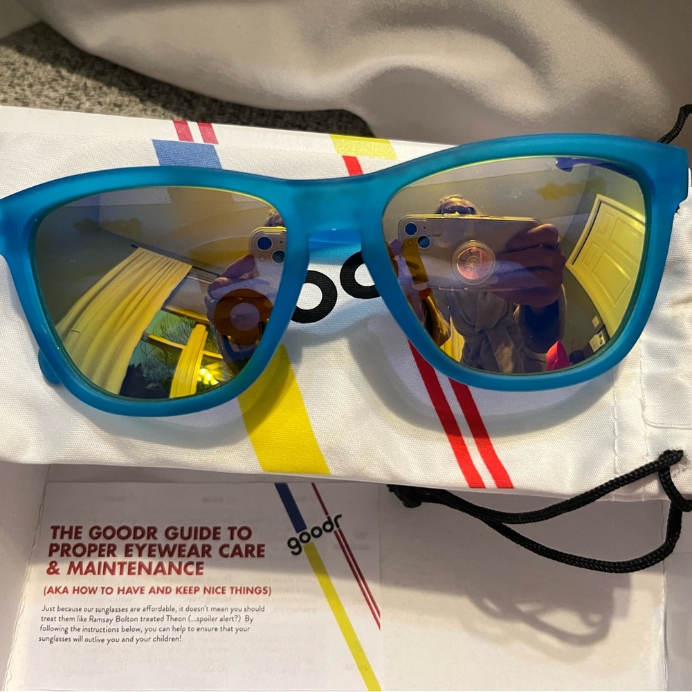 Goodr Blue Mirrored Women's Sunglasses